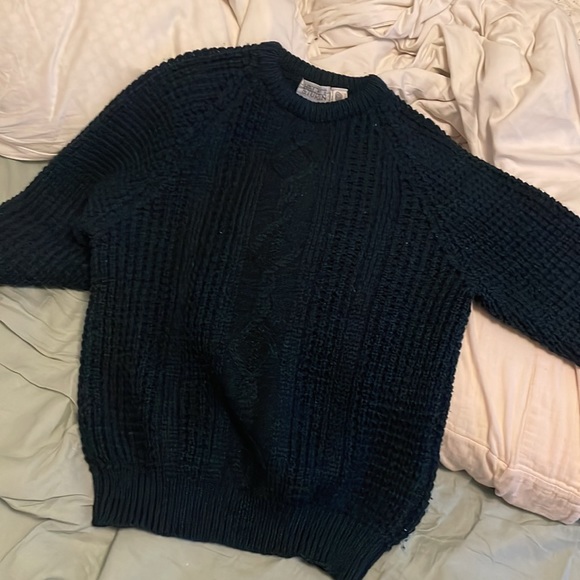Vintage Sweaters - HACKETT& TURPIN made in Ireland fisherman wool knit sweater size medium.